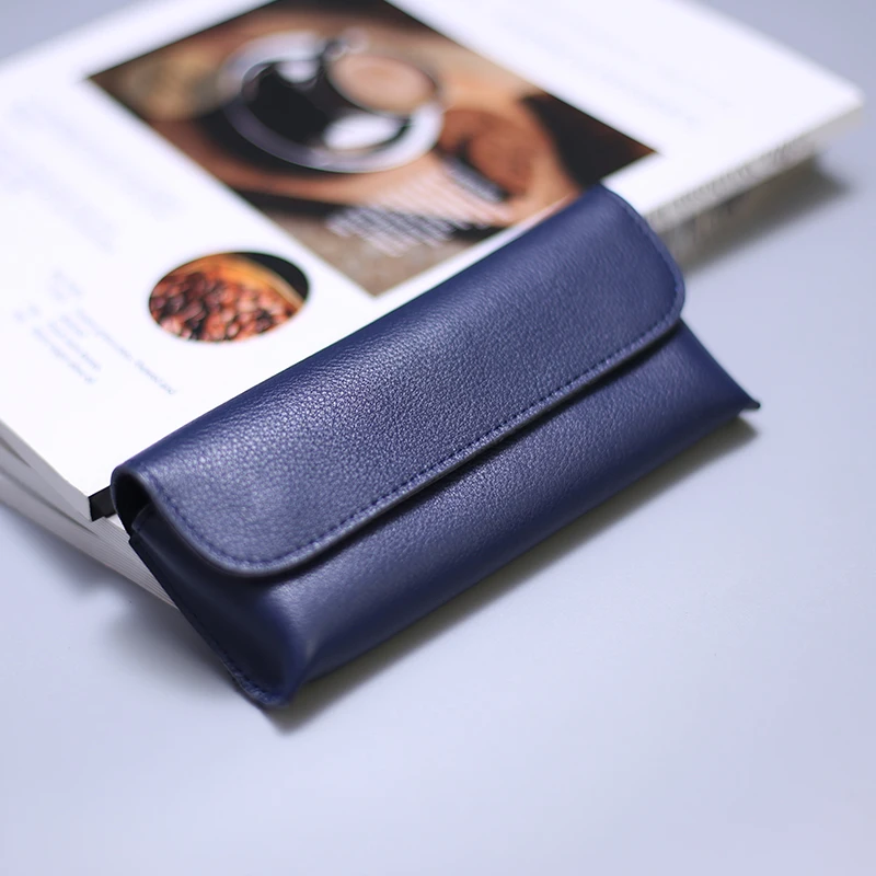 Handcrafted Genuine Leather Eyewear Pouch - Elegant Sunglasses & Glasses Storage Case