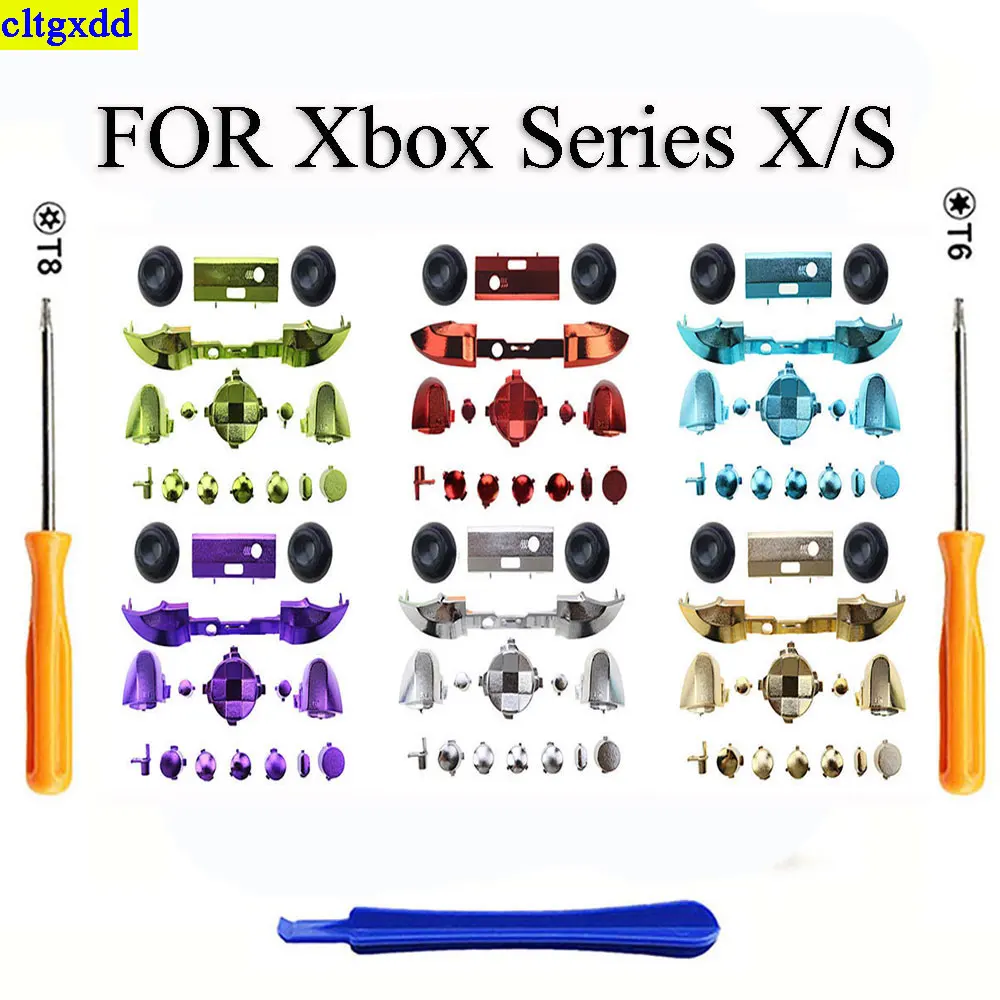 Per Xbox Series X S Controller Chrome Button Kit L R Lb Rb Paraurti Trigger Button Mod Kit Accessori Di Gioco + Strumenti