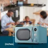 0.7 cubic feet retro desktop microwave, free delivery of kitchen essentials, 700 watts, blue, new 4