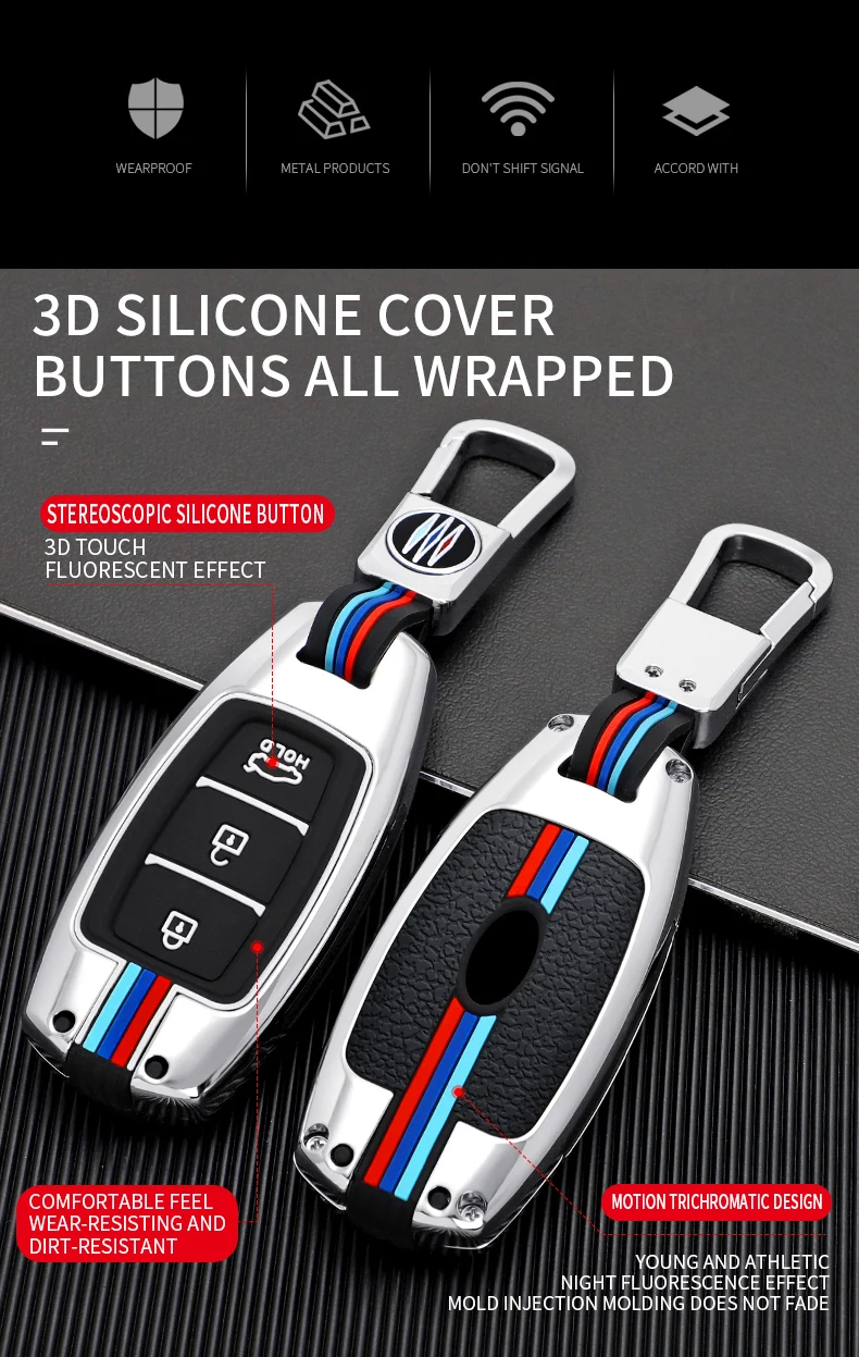 Coperture della copertura della cassa chiave a distanza dell'automobile della lega per Hyundai i30 ix25 Elantra KONA Solaris Azera Grandeur Ig TM Accent Santa Fe palizzata - S41cf136d170f42408b270eeab6d592abE