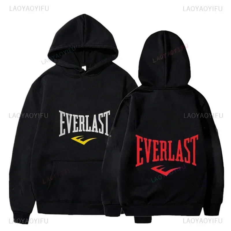 2025 Harajuku Casual Everlast Logo fuente gráfico Sudadera con capucha invierno hombre sudadera productos populares clásicos venta ropa de calle tendencias
