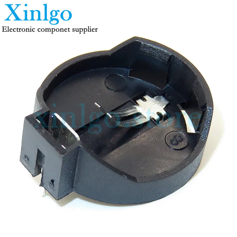 Coin Cell Battery Holder Case 10PCS 3V CR2032 CR CR Black Coin Cell Button Socket Holder Case