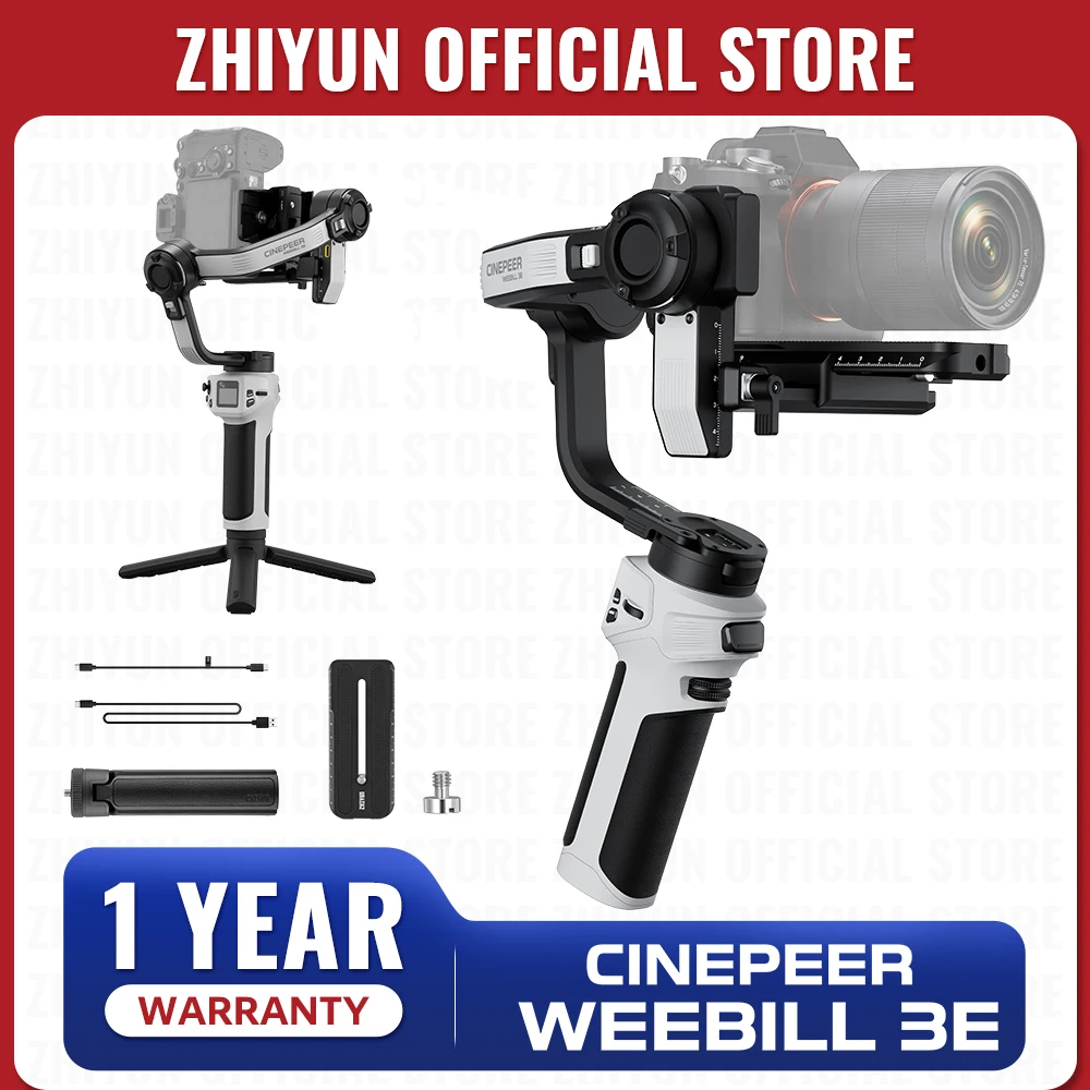 Gimbal Handgrip ZHIYUN CINEPEER WEEBILL 3E Camera Stabilizer Handheld Gimbal 3-Axis for DSLR Mirrorless Cameras