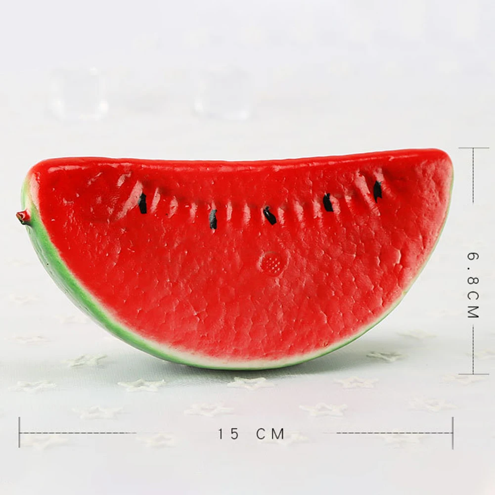 4pcs Artificial Watermelon Foam Fruit Slices Model Decoration Photography Props Home Window Display Decoration