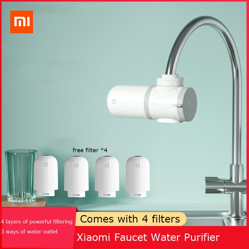 Xiaomi Mijia Faucet Water Purifier Household Water Purifier Kitchen Faucet Filter Tap Water Filter Activated Carbon Percolator