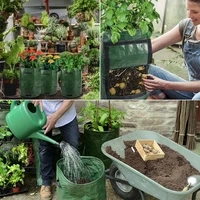 12 Gallons DIY Potato Planter Planting Container Bag Vegetable Gardening Jardineria Thicken Garden Pot Planting Grow Bag 3
