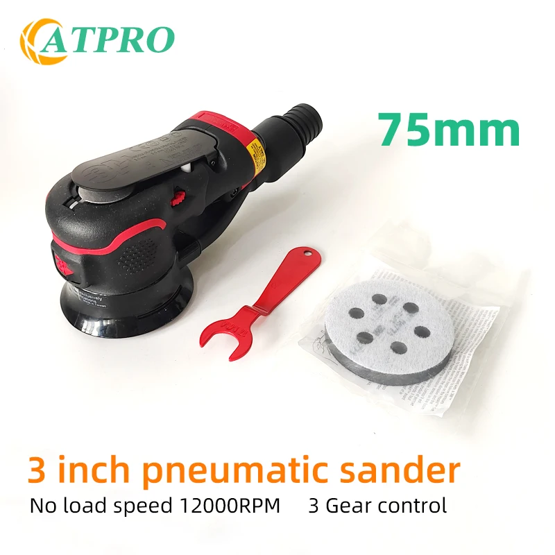 3M38505 3-inch pneumatic sander Round 75MM auto rust polishing waxing abrasive sandpaper machine