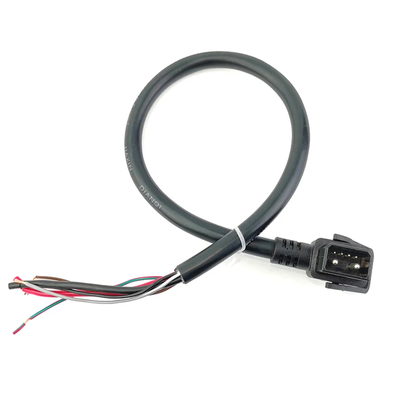 High-Power Electric Vehicle Charging Plug with Elbow Wire Connector
