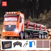 HUINA RC Wood Transporter Truck 1/18 9CH Semi Trailer Sound Light Remote Control Engineering Vehicle Detachable Body Kids Toys 1
