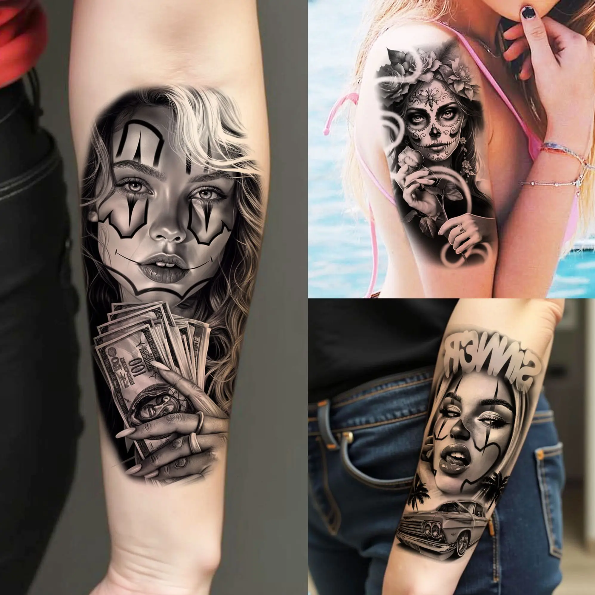 Sexy Sugar Skull Tattoo: The Ultimate Guide to Realistic, Long-Lasting  Temporary Ink for Bold Expressions, image size:1994x1994