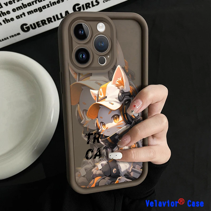 

Case for IPhone 15 Cat Cartoon Pattern Protection Phone Fundas Iphone 15 14 13 12 11 Pro Max Xr Xs X 7 6 Plus Cover Back Shell