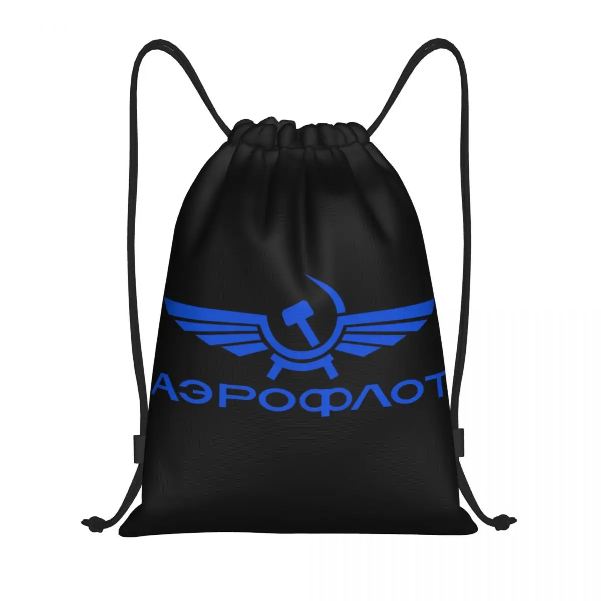

Aeroflot Soviet Airlines Logo Multi-function Portable Drawstring Bags Sports Bag Book Bag For Travelling