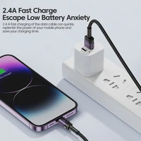 Toocki-Câble USB à charge rapide pour iPhone, iPhone 14, 13, 12 Pro Max, X, XS, Poly, 8, 7 Plus, iPad, chargeur de données, câble USB vers iP 2