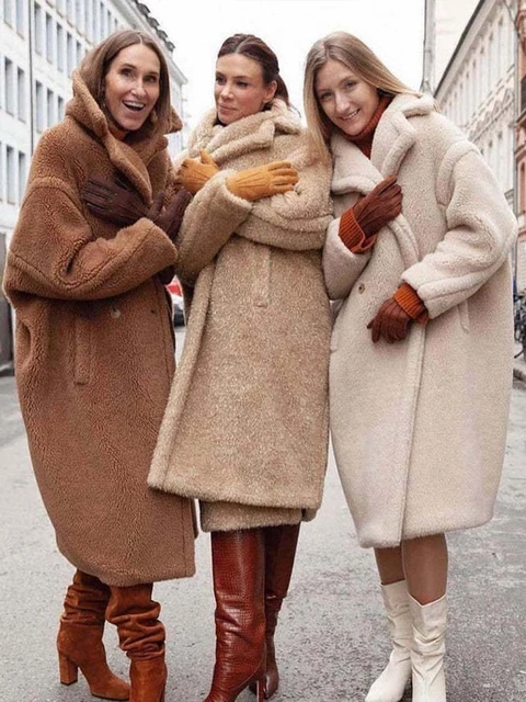 Long Teddy Coat Women Thick Faux Fur Jacket Winter Lady Casual Loose  Lambswool Overcoat Female Oversized Fleece Jacket Outerwear - AliExpress