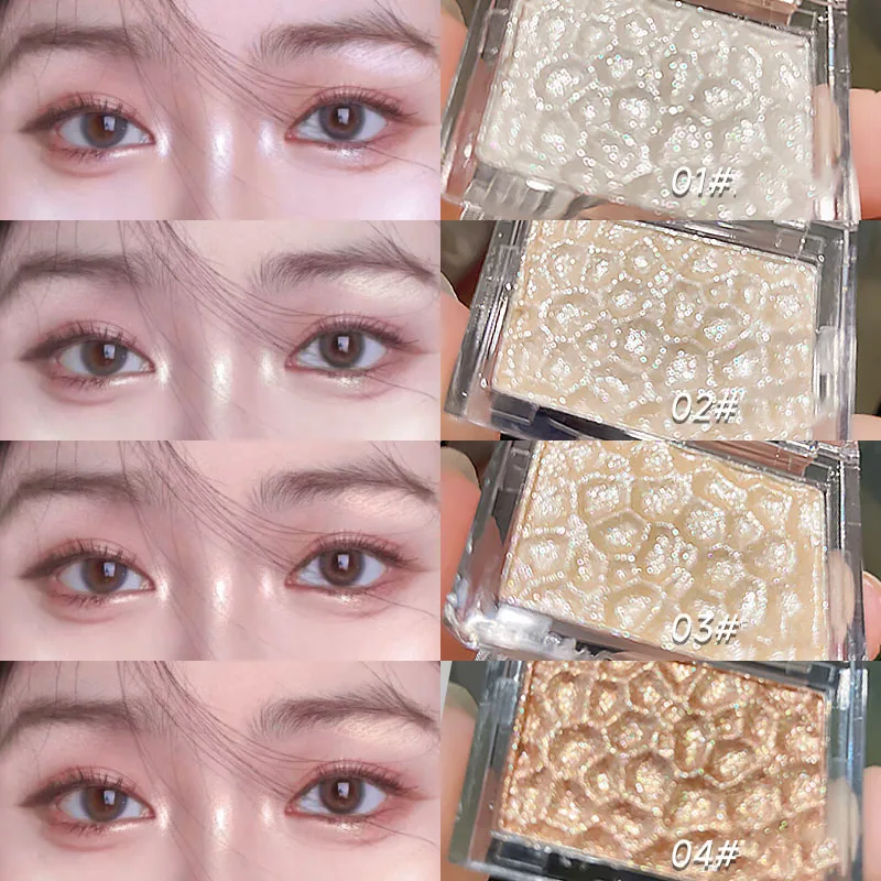 Ice Cubes Highlighter Makeup Palette Water-Light Pearl White Champagne Gold Jelly Gel Face Contour Brighten Eye Shadow Cosmetic face highlighter makeup palette contour palette