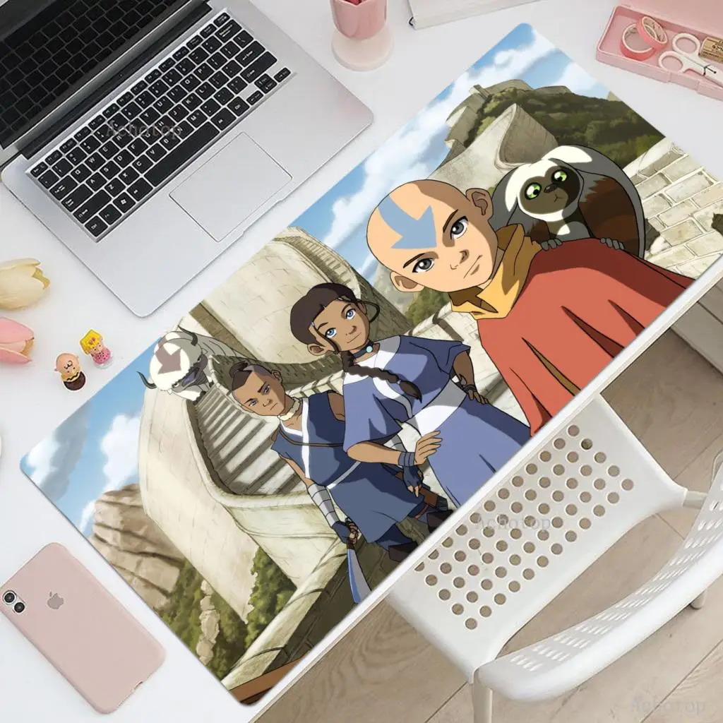 

Avatar the Last Airbender Mouse Pad Gamer HD Print Rubber Mousemat Gaming Accessories Mousepad Large Locking Edge Carpet Deskmat