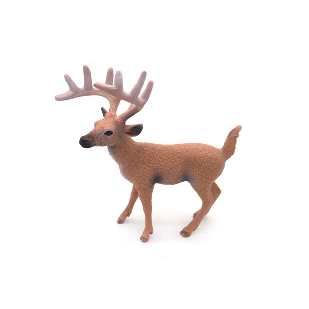 

White-Tailed Deer Figurines Ornaments Animal Figurines Collection Toy Home Office Decoration Craft Gift Figurines