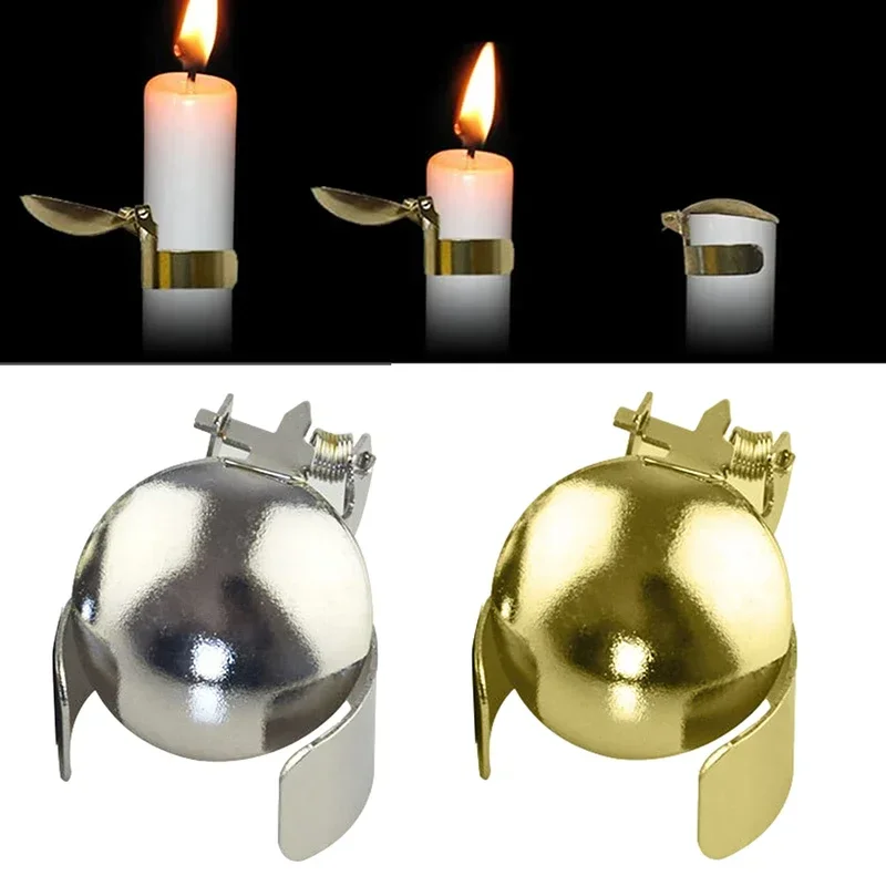 Automatic fire extinguisher candle holder Christmas candle accessories Automatic extinguisher Metal timed extinguishing cover