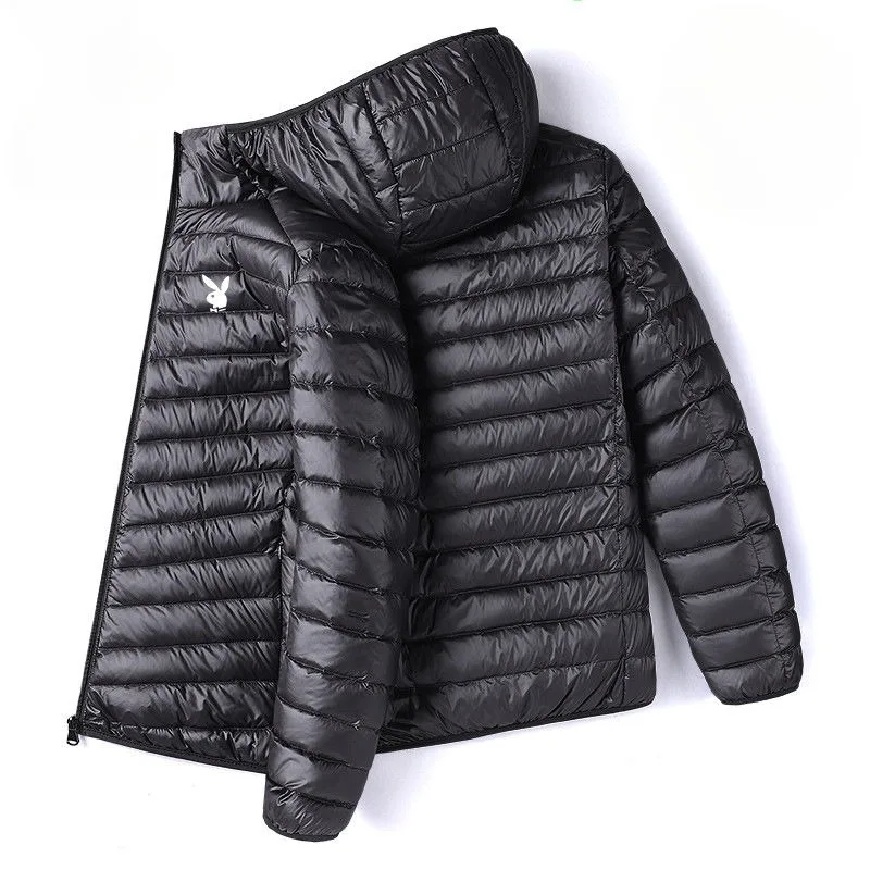 Lightweight Down Jacket Men 2023 Autumn and Winter New White Duck Down Hooded Coat Stand Collar Fashion New Short Warm Vest