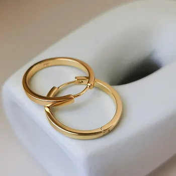 New Fashion Classics Simple Big Round Hoop Earrings for Women Circle Girls Shiny Delicate Party Womens Jewelry New Arrival 2023 1