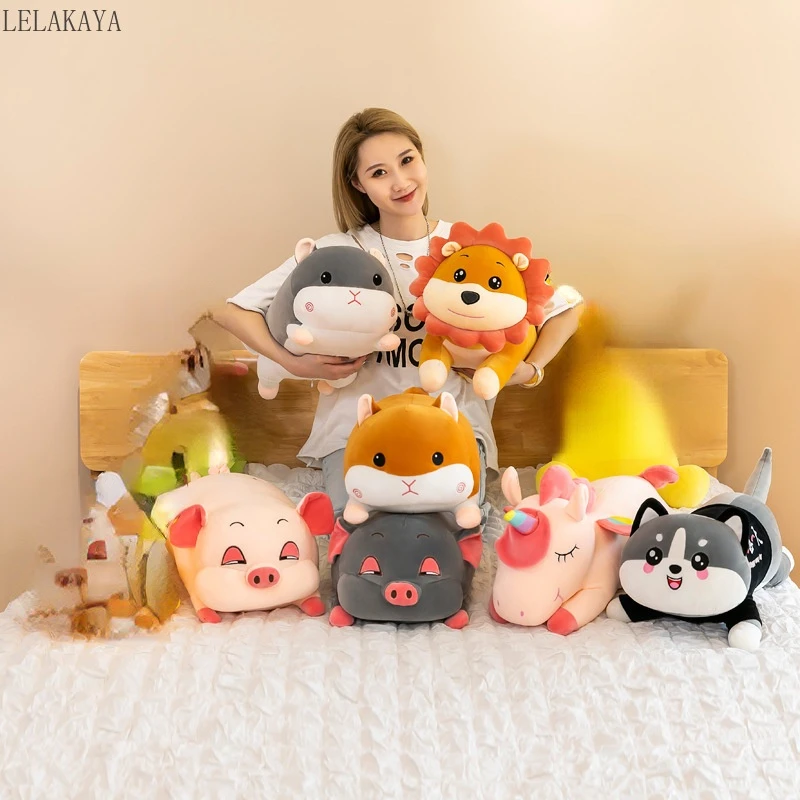 

Милое животное, плюшевые игрушки, одеяло, мягкие набивные куклы, милые игрушки в виде льва, единорога, одеяло для кондиционирования воздуха, домашняя искусственная кукла
