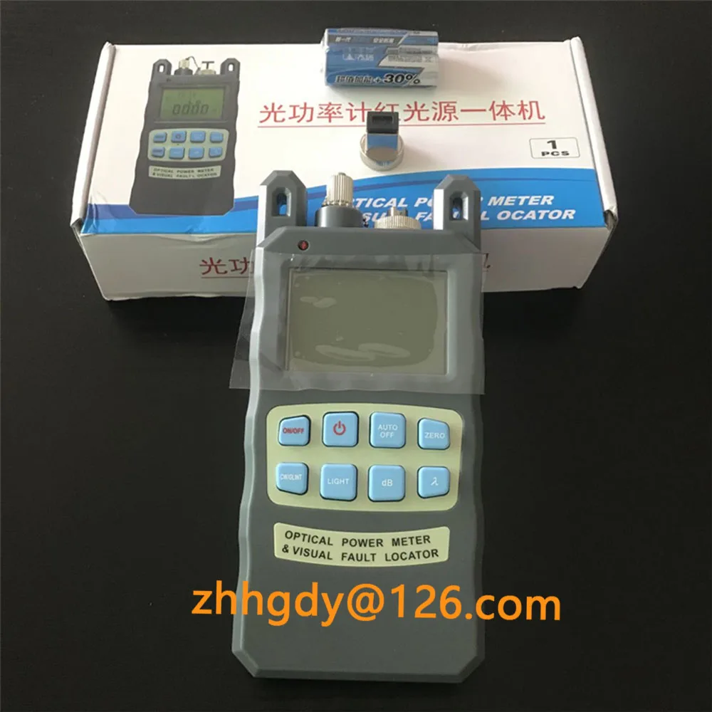 AUA-80A 2 IN 1 optical power meter With 1mw 5KM Visual Fault Locator VFL Tester FTTH Fiber Optic Tool Kit OPM All-IN-ONE