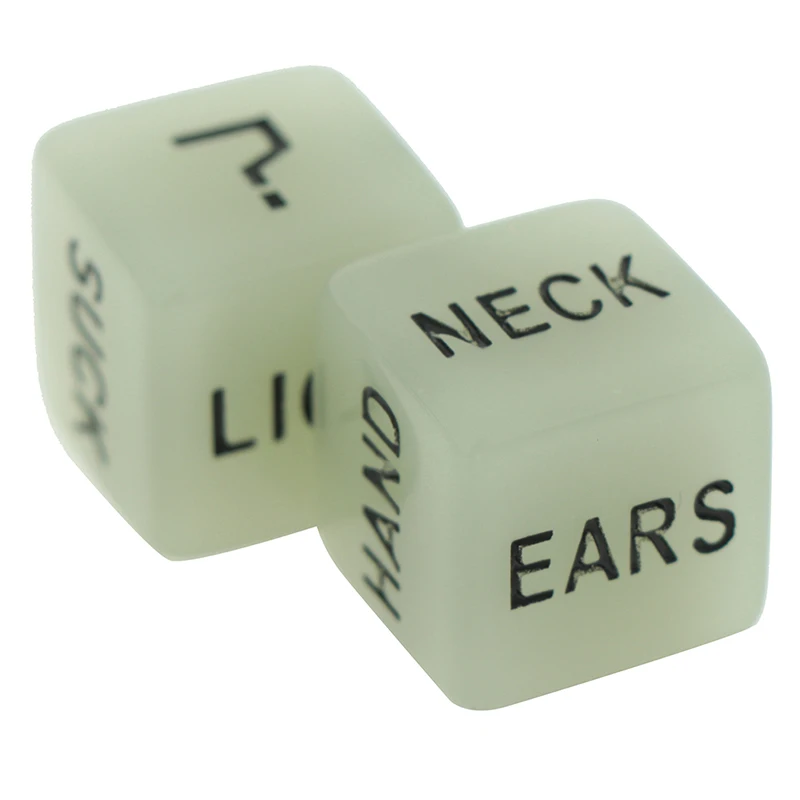 1Pair Erotic Dice Game Toy Sex Party Fun Glow in Dark Luminous Adult Toys