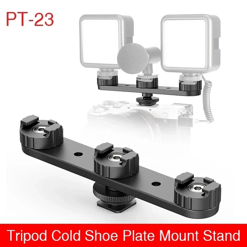 Camera Bracket Mount Holder for Ulanzi PT-23 Triple Cold Shoe Nikon Canon Sony DSLR SLR Camera Monitor Smartphone Vlog