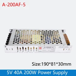 Ultra-thin Special LED display Switching Power Supply 110VAC/220VAC Input,A-200AF-5/A-200AF-5XZ ,5V 40A 200W Output
