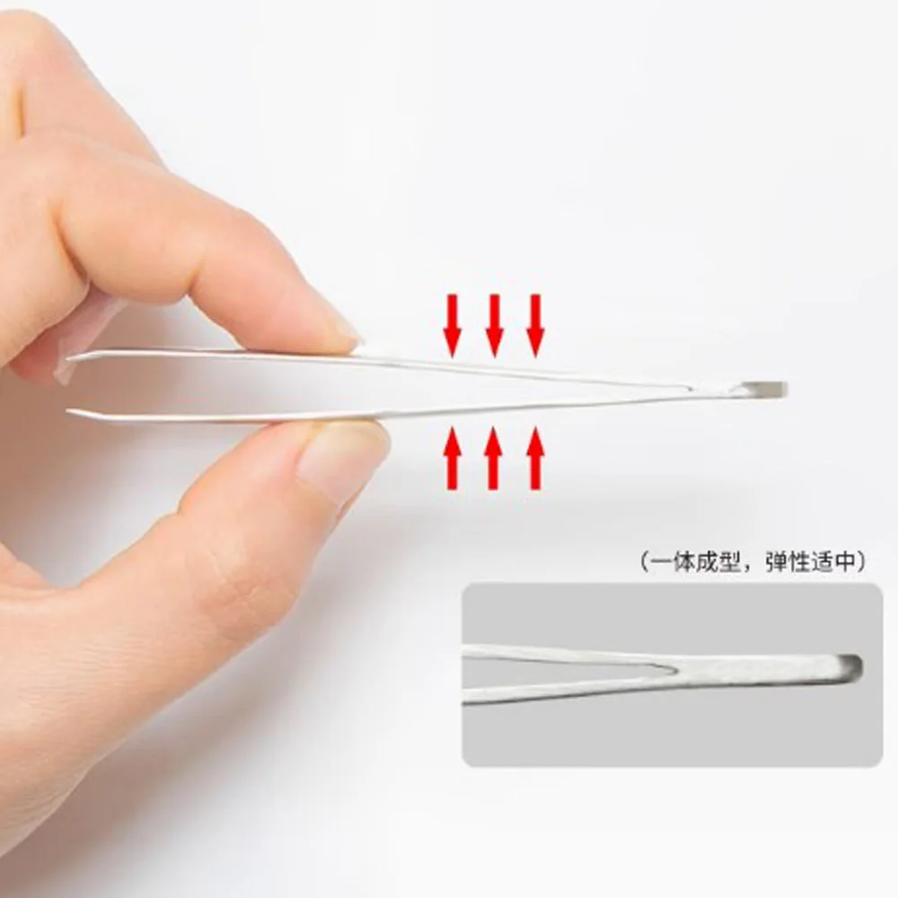 Stainless Steel Eyebrow Trimming Clip Set Flat Oblique Jaws Practical Eye Brow Clips Brow Hair Removal Tools Eyebrows Tweezers 4