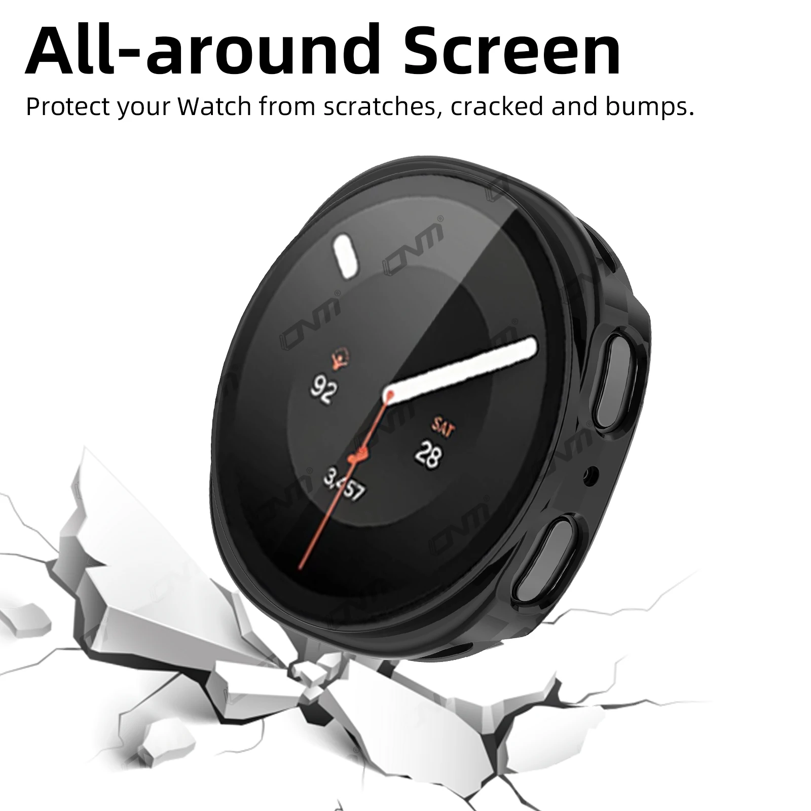 Premium Tempered Glass Screen Protector & Hard PC Bumper Case
