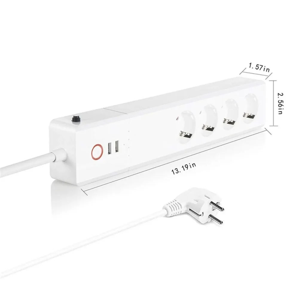 Melery Zigbee Tuya Smart Power Strip surge protector EU/US/JP AC Outlets 2 USB Extension for Alexa Google Home casa inteligente