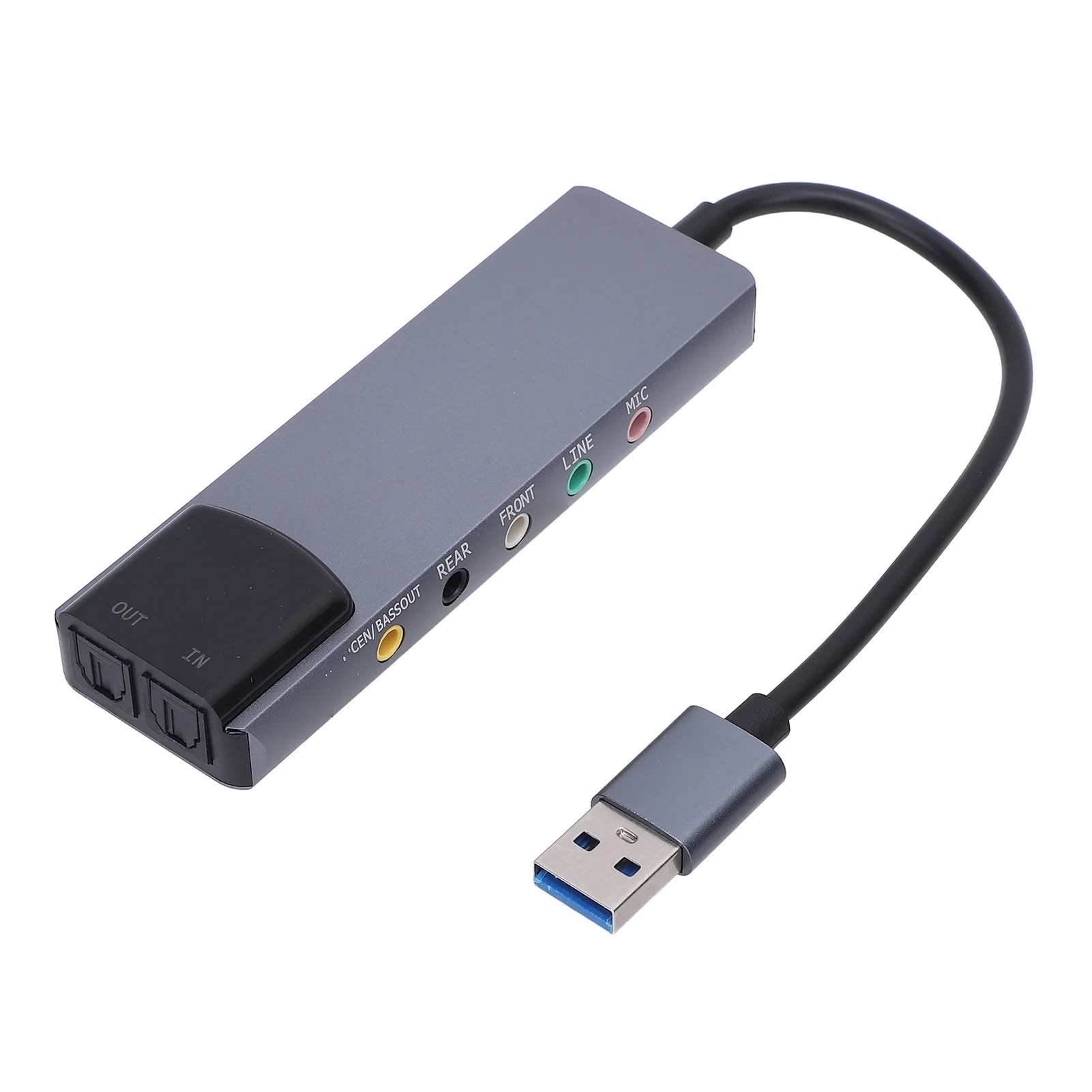 사운드 카드 믹싱 지원 광 입력 출력 5.1 7.1 채널 노이즈 감소 USB 사운드 카드 어댑터 (윈도우 98, ME, 2000, XP, 7, 8 호환)