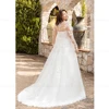 ANGEL Exquisite Plus Size Wedding Dresses 2024 A-Line O-Neck Lace Appliqued Illusion Bridal Gowns Long Sleeves Vestido de Novia 2