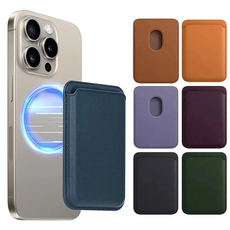Luxury Magnetic Leather Wallet & Card Holder