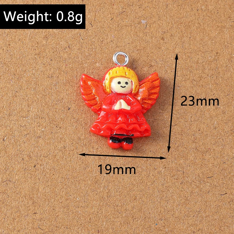 10 stücke niedlichen Harz Weihnachten Charme Santa Claus Elch Schneemann Anhänger für Schmuck Herstellung Halskette Ohrringe DIY Armband Zubehör – Detail 9