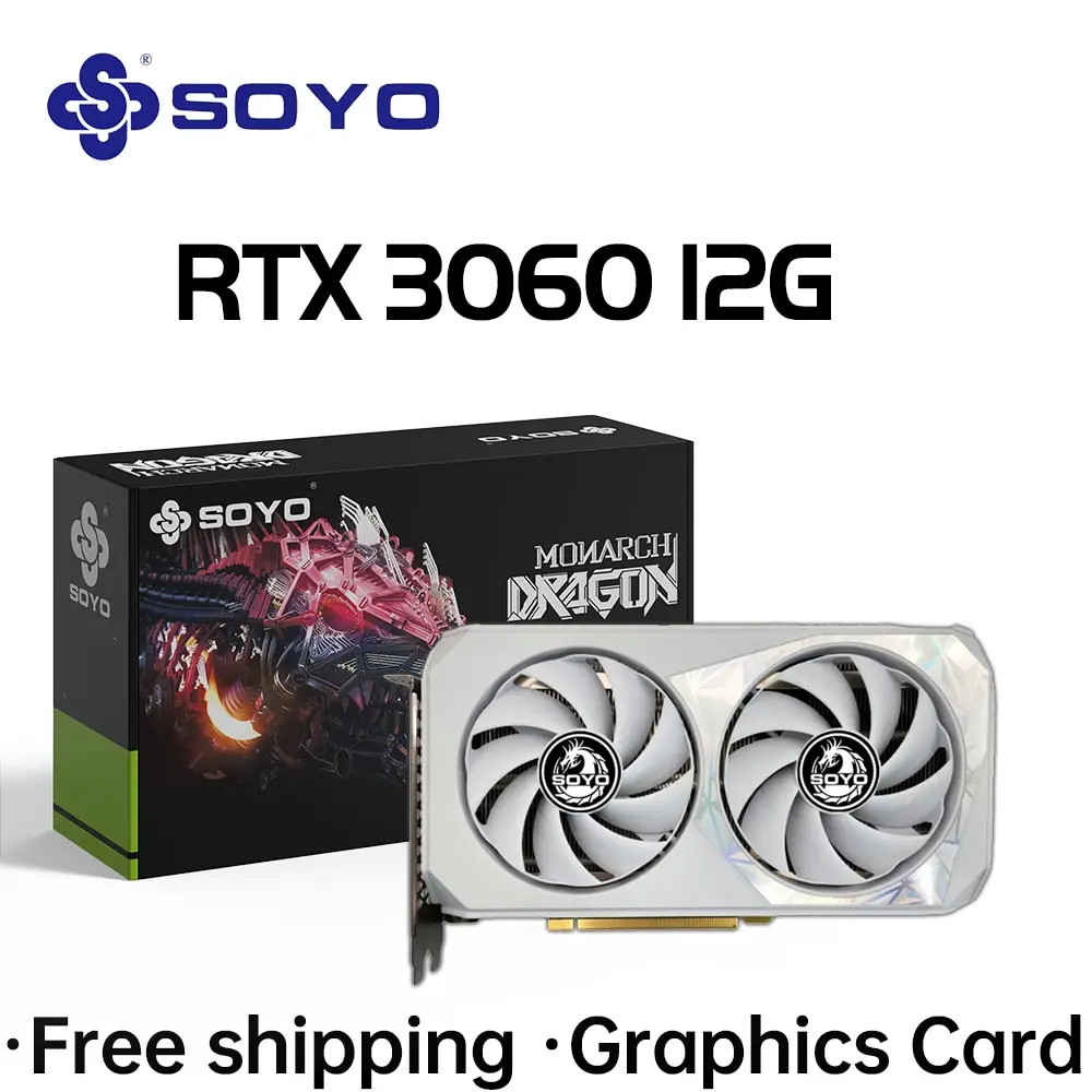 Soyo Nuove Schede Grafiche Da Gioco Scheda Video Gpu Desktop Nvidia Geforce Rtx 3060 12Gb Gddr6 192 Bit Per Pc