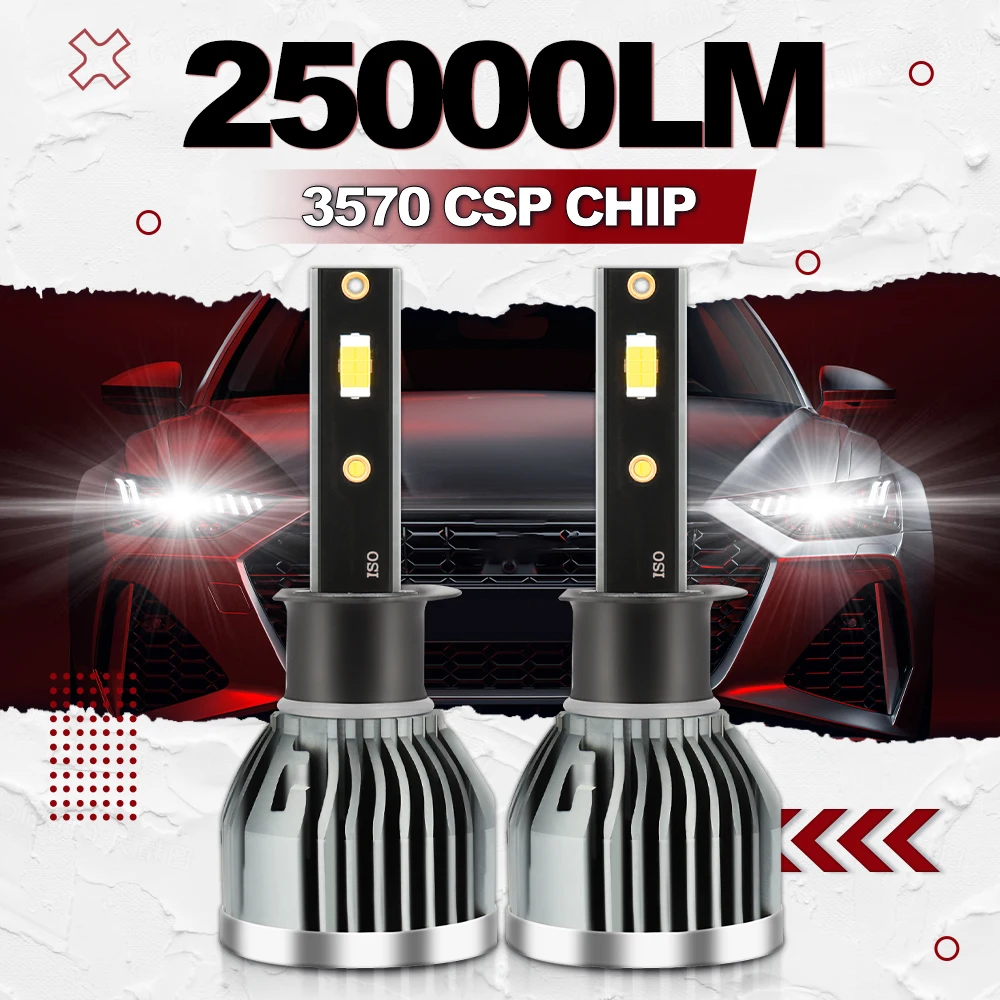 Лампы для фар головного света H1 H13 HB3 9005 HB4 9006 9004 9007 6000K 3570 CSP, лм, 12 В