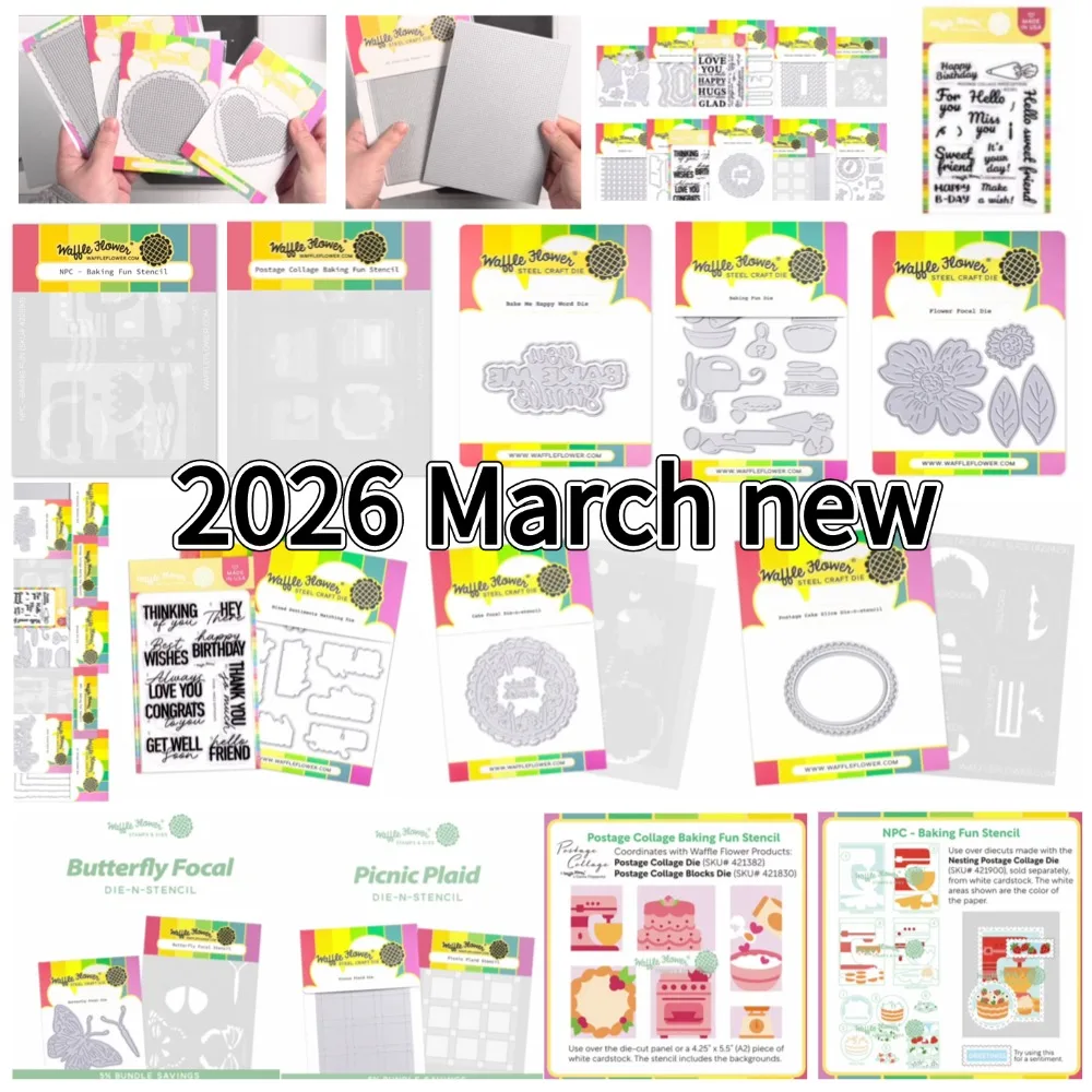 2026년 신제품 꽃무늬 금속 커팅 다이 및 투명 스탬프, 커팅 다이 몰드 블레이..