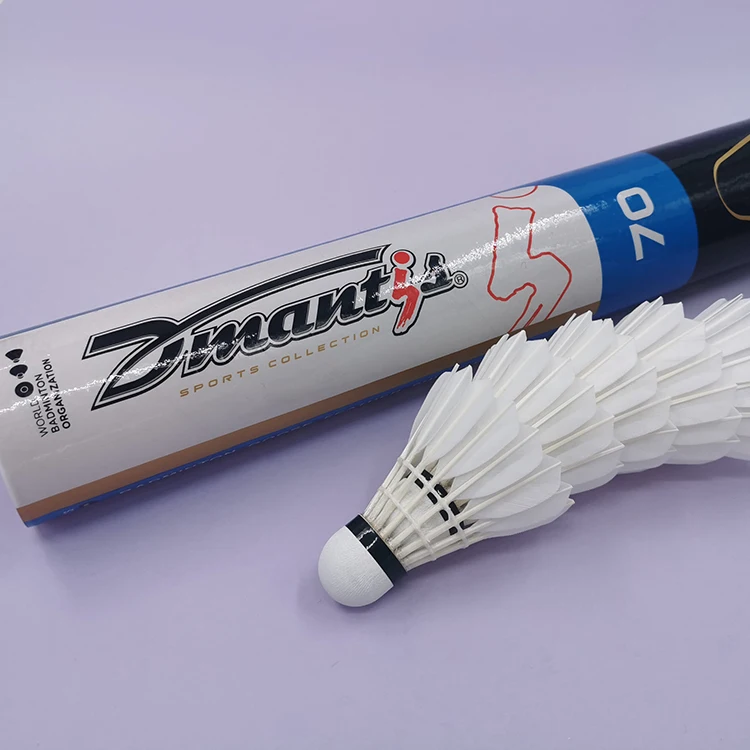Dmantis D70 BWF Approved Professial Goose Feather Badmint Shuttlecock 12Pcs Internatial Tournament Grade_voghion.com