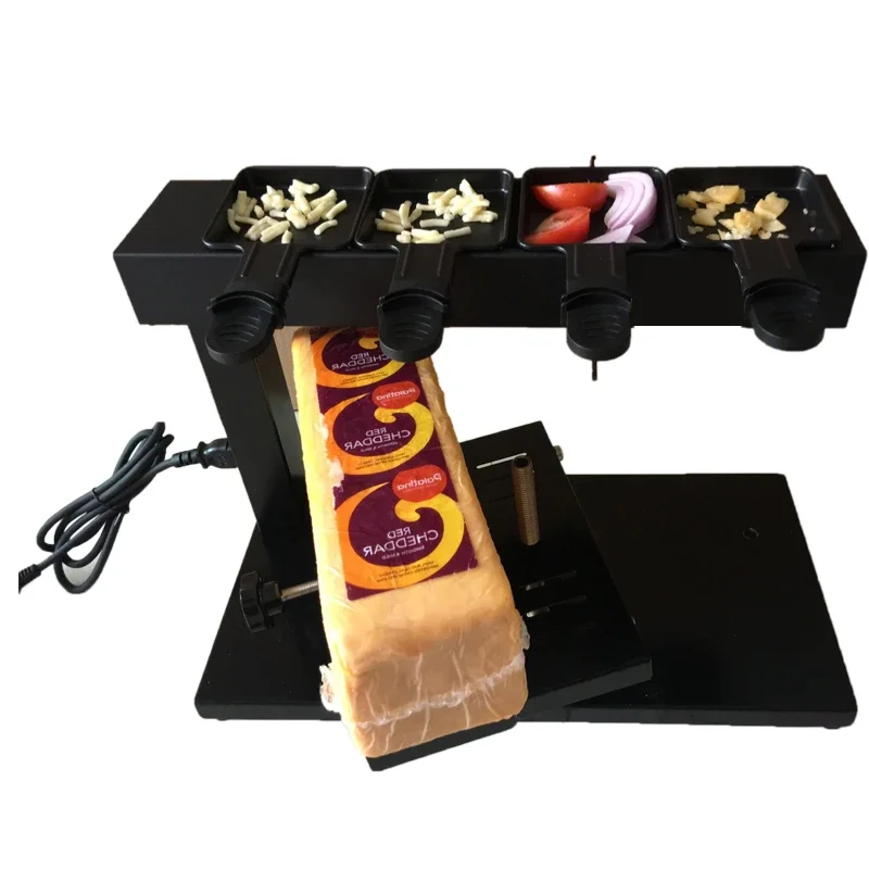 Household Electric Non Stick Melting Pot Double Layer Baking Cheese Heater Bacon Butter Frying Board Grill Baking Cheese Steak 3