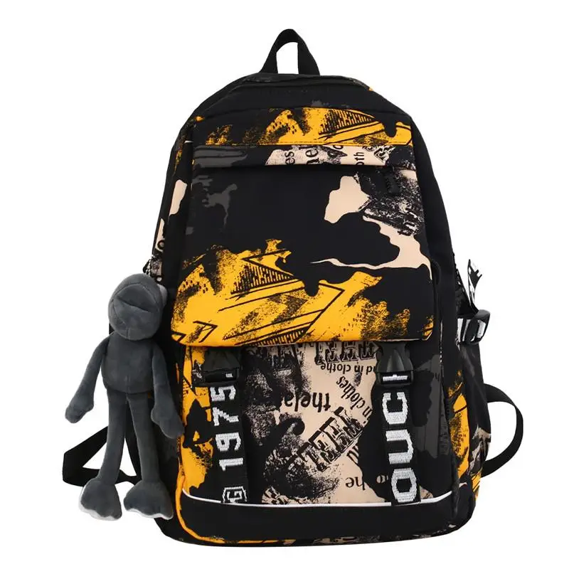 Fashion Camouflage Couple Backpack Waterproof School Bag For Girls Boys Pu  Leather Large Capacity Multiple Pockets Travel Bags - Backpacks - AliExpress