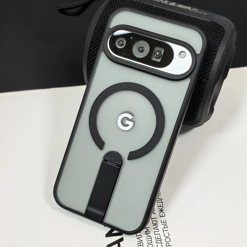 Durable Matte Metal Bracket for Magnetic Charging Stand - Shockproof Acrylic Phone Cover