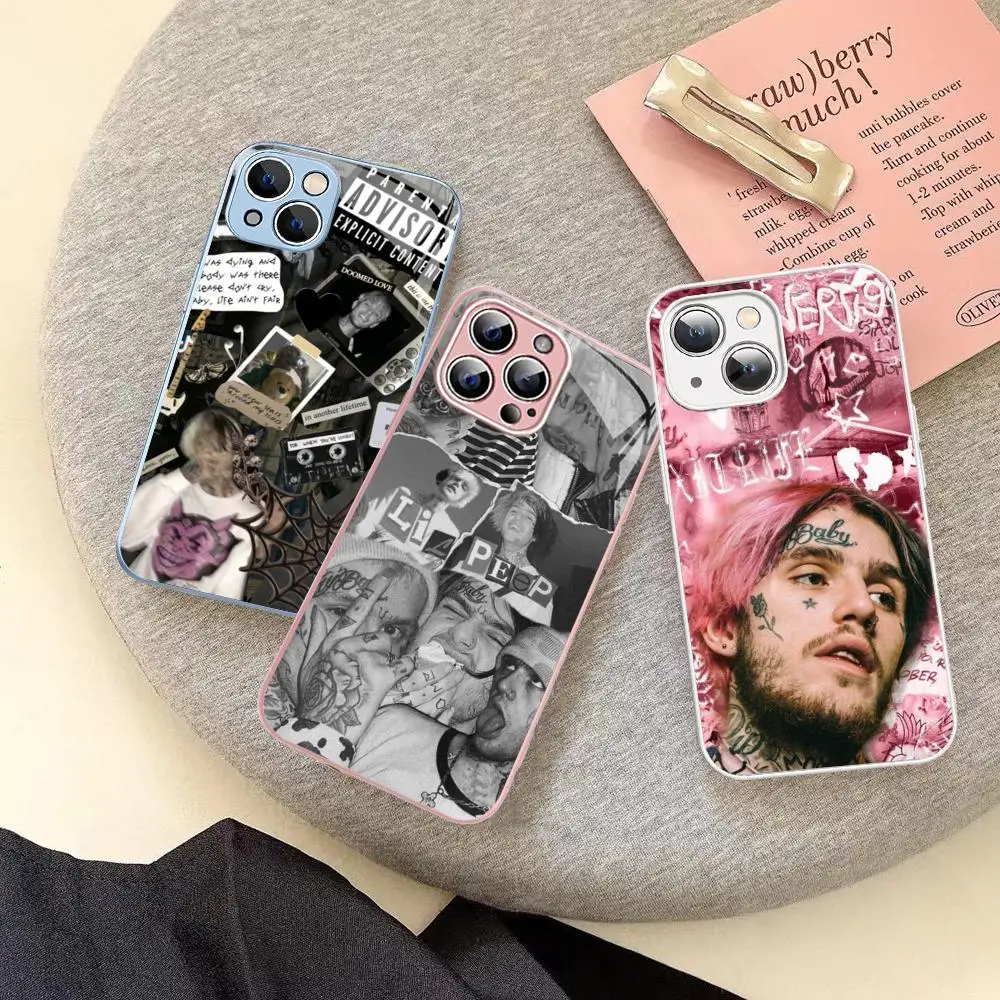 L-Lils P-Peeps Custodia Per Telefono In Vetro Temperato Per Iphone 14 13 12 11 Pro Mini Xs Max 14Plus X Xs Xr Fundas