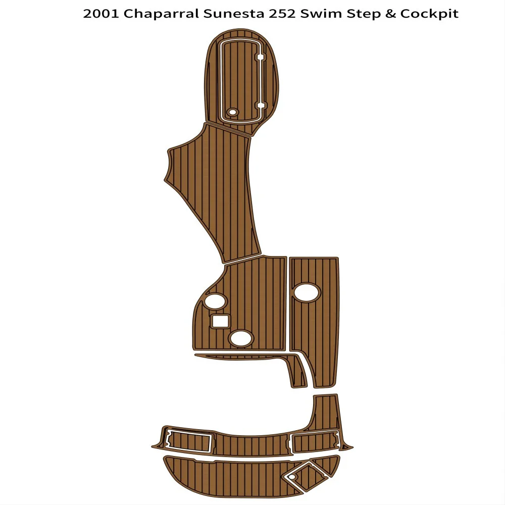 

Quality 2001 Chaparral Sunesta 252 Swim PlatformCockpit Boat EVA Foam Teak Floor Pad Mat