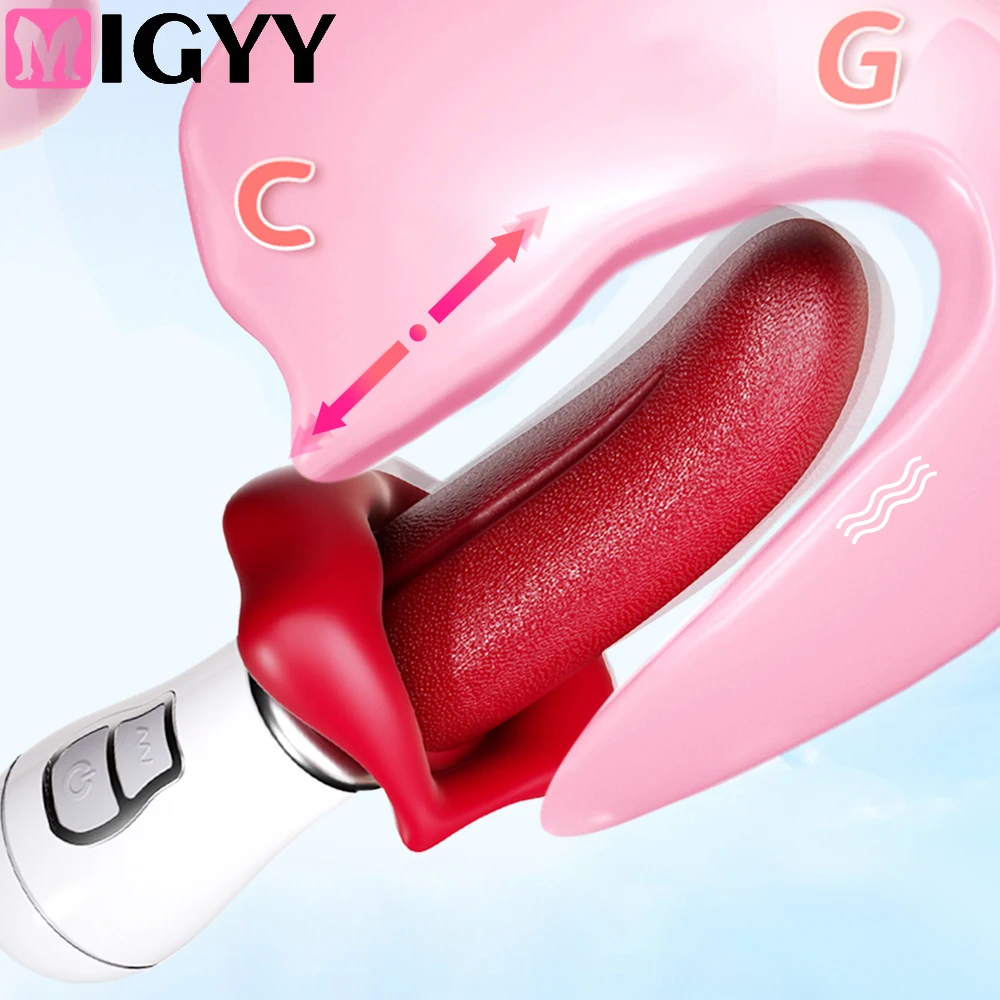 Leistungsstarke Zunge Lecken Vibrator Erwachsene Sex Spielzeug Für Frauen Weibliche Masturbation Nippel Vagina Klitoris Stimulator G-punkt Vibratoren 1
