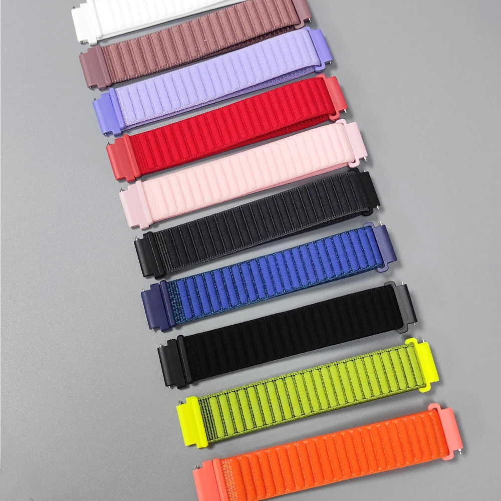 Nylon Loop Strap for Smartwatch - Adjustable 20mm/22mm Watchband