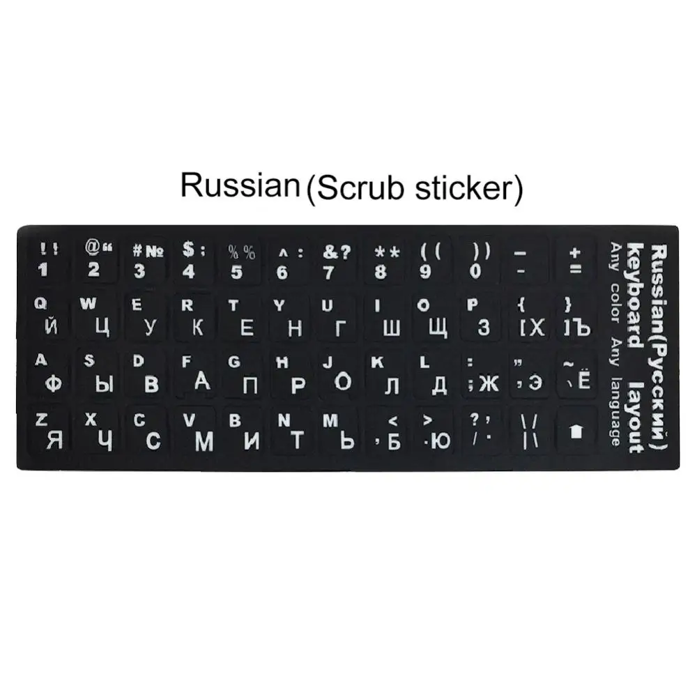 Multilingual Keyboard Sticker Set for Standard Layout Keyboards