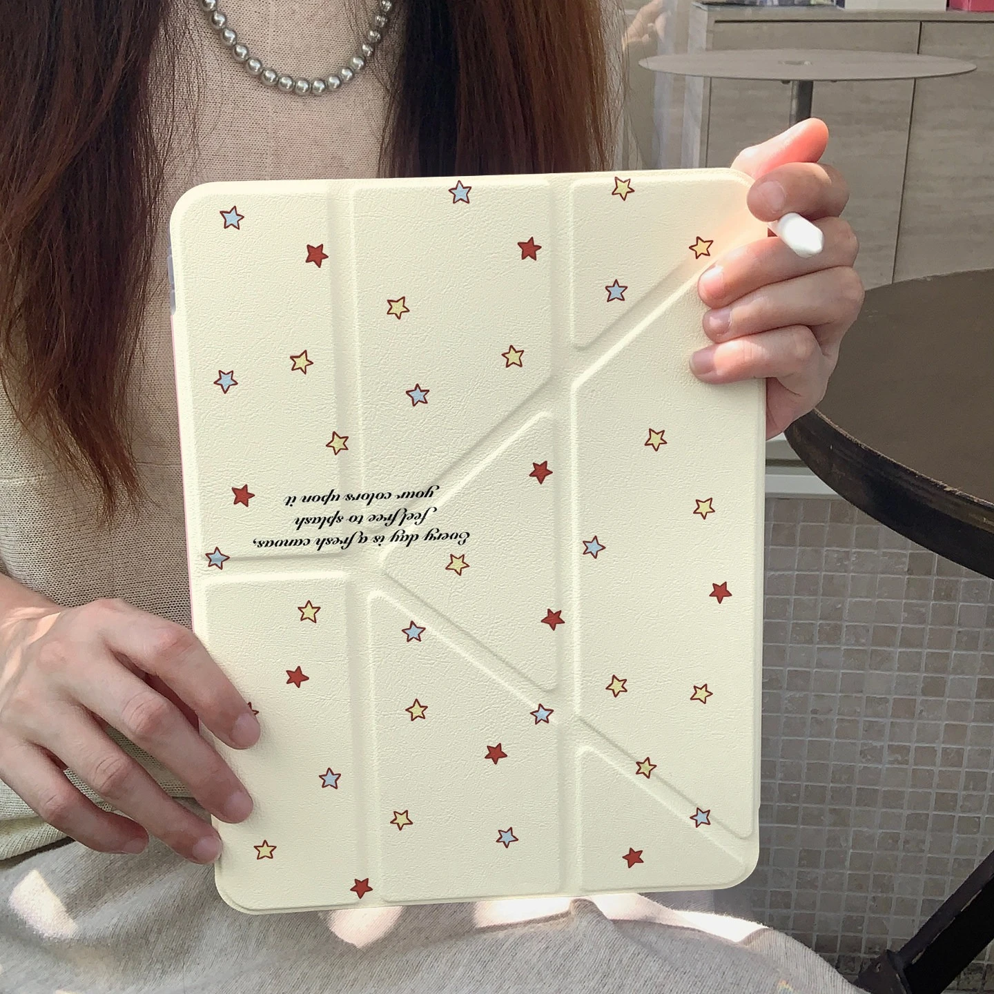 Star & Cartoon Animals Foldable Tablet Case