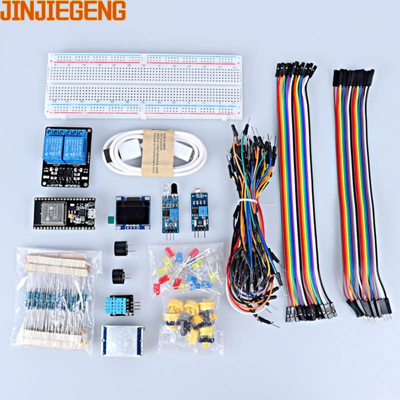 아두이노 프로그래밍용 ESP32 스타터 키트, 와이파이 IoT 개발 보드, DIY e교육 학습 완료 키트